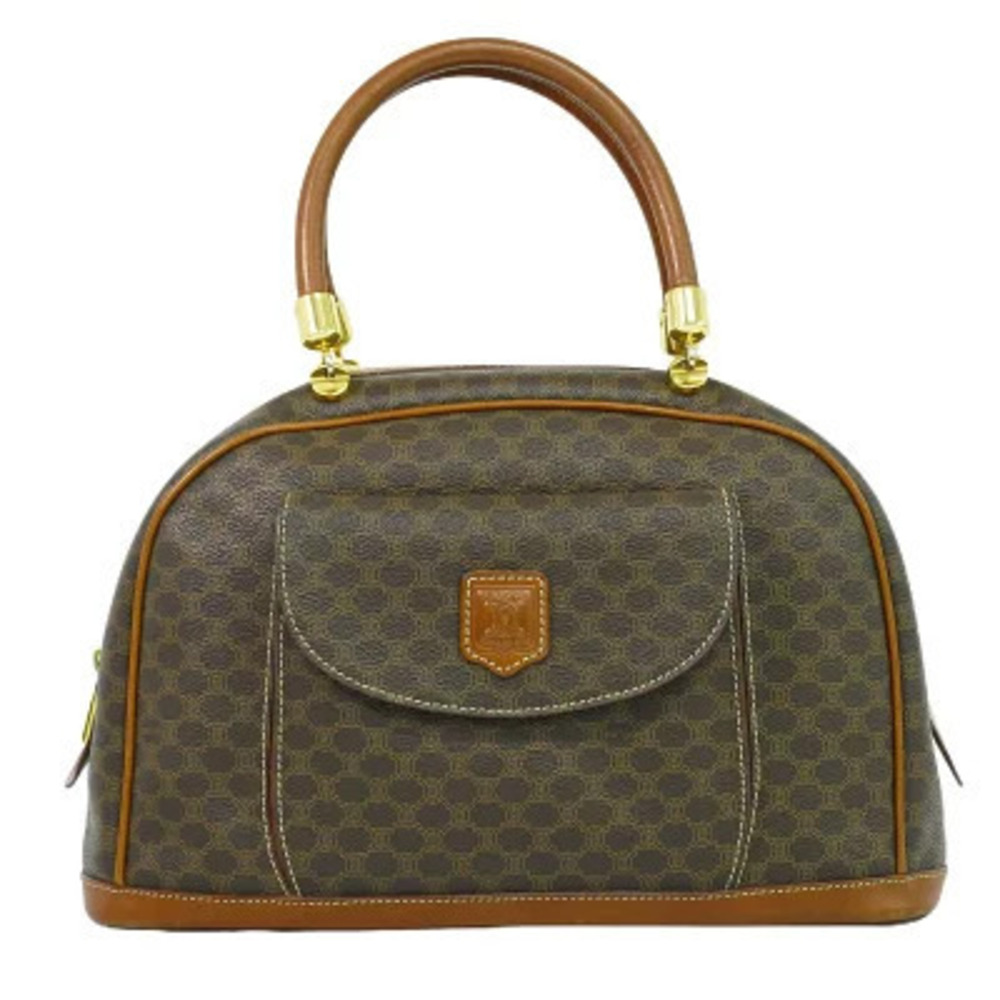 Celine Macadam Boston Bag Handbag Brown